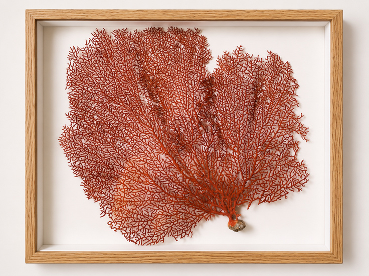 Red Lace Sea Fan Shadow Box