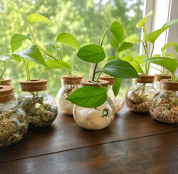 Neon Pothos in Vase Jar